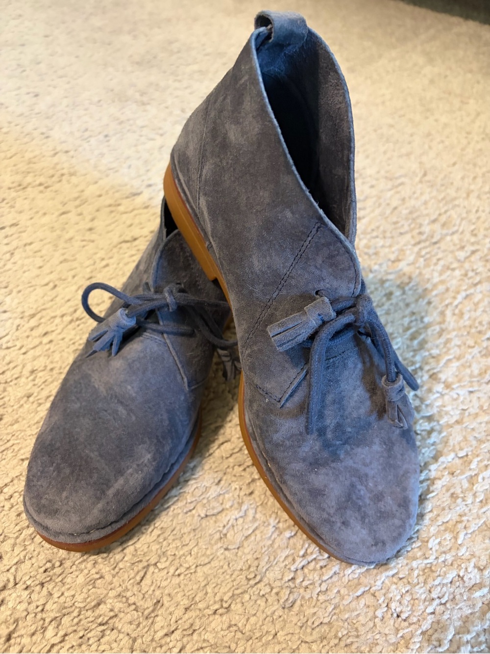 Women’s Hush Puppies Blue Suede Ankle  Boots